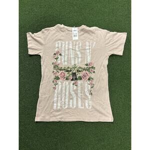 Guns N Roses Music Band Tee Women Large Extra Small Pink Big Front Graphic Fans